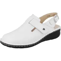 Finn Comfort Aveiro Damen Clog antistatic weiss Glattleder - Größe: 39