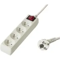 PremiumCord PP4K-10 power extension 4 AC outlet(s) White