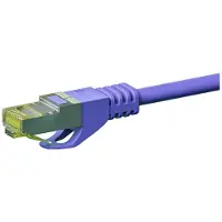 Dsit RJ45 Netzwerkkabel S/FTP (PiMF), mit CAT 7 Rohkabel, Violett, 2m