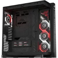 Asus ROG CRONOX GR801 CURVE TG ARGB BLACK, Midi Tower, PC, Schwarz, ATX, EATX, micro ATX, Mini-ITX, BTF, Aluminium, Multi