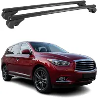 Omac Dachträger für Infiniti QX60 2012-2017 Gepäckträger Grundträger Alu Schwarz 2x