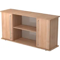 Hjh OFFICE PRO KAPA SB | Sideboard | mit Türen - Nussbaum Sideboard Relinggriff Kunststoff