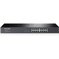 TP-LINK TL-SG1016, Unmanaged, Gigabit Ethernet (10/100/1000), Vollduplex, Rack-Einbau, 1U