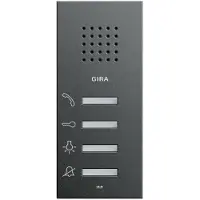 Giersiepen 125028 Wohnungsstation Aufputz System 55 Anthrazit Türsprechanlage
