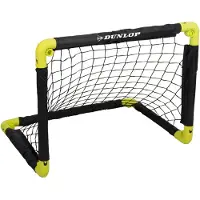 Dunlop Fußballtor - Fussballtor 50 x 44 x 44 cm - Faltbares fußball Tor - Fussballtore für Garten Kinder - Fussball Trainingszubehör für Innen und Außen - Schwarz/Gelb