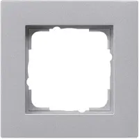 Gira 0211255 Abdeckrahmen 1f flach E2 F Alu 211255