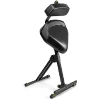 Gravity FMSEAT1BR Höhenverstellbarer Hocker mit Fuß und Rückenlehne