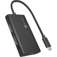 Icy Box Adapter für USB Type-C zu 3x HDMI, USB 3.2 Gen 2 (3.1 Gen 2) Type-C, HDMI, 10000 Mbit/s, 144 Hz, 3840 x 2160, 7680 x 4320, 7680 x 4320 Pixel