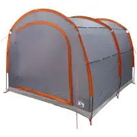 vidaXL Zelt Grau und Orange 268 x 240 x 191 cm Polyester Wasserdicht