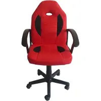 HTI Schreibtischstuhl Junior höhenverstellbar ergonomischer Drehstuhl Rot