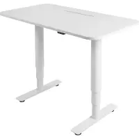 Topstar Sitness X Up Table 20 elektrisch höhenverstellbarer Schreibtisch weiß rechteckig, T-Fuß-Gestell weiß 110,0 x 60,0 cm