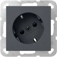 Gira System 55 30-Grad Winkelsteckdose Sicherheit Plus Anthrazit - 441828