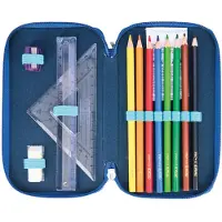 Herlitz TriCase 31 tlg. Jungle Safari, 31 Stück(e), Blau, Mehrfarbig, Polyester, Polyvinylchlorid (PVC), 190 mm, 70 mm, 115 mm