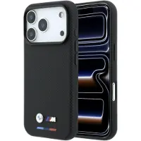 BMW Case M Quadrille Kevlar Tricolor & Metal Logo MagSafe for iPhone 18 Pro black