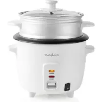 Nedis Reiskocher - 0.6 l - 300 W - Aluminium-Dampfer - Antihaft-Beschichtung - Herausnehmbare Schüssel