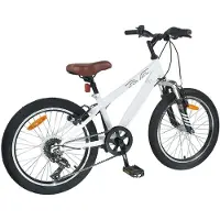 vidaXL Mountainbike 24 Zoll 6-Geschwindigkeit für 8-12 Jahre alt Weiß