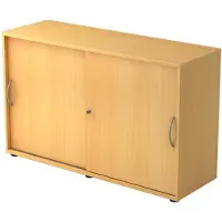 Hjh OFFICE PRO BETA 1752S - Buche 2 OH Schiebetürenschrank Bogengriff Metall