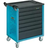 Hazet Werkstattwagen Assistent 177-7, Schubladen flach: 6 x 80 x 527 x 348 mm, Schubladen hoch: 1 x 165 x 527 x 348 mm