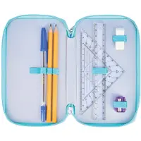 Herlitz Doppeletui 23 teilig Lucky Horse, 23 Stück(e), Blau, Hellblau, Polyester, Abbildung, 193 mm, 50 mm