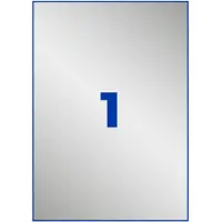 Avery-Zweckform Zweckform L6013-8, Silber, Rechteck, Dauerhaft, DIN A4, Polyester, Matte