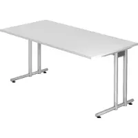 Hjh OFFICE PRO NANO 16 S - 160 x 80 Weiß/Silber