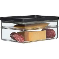 Mepal Abverkauf - Omnia Kühlschrankdose 2-teilig 1200 ml + 500 ml - schwarz - Frischhaltedosen mit Deckel