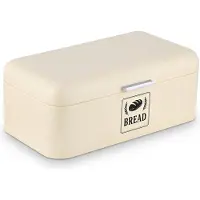 Relaxdays Retro Brotkasten mit Deckel & Griff
