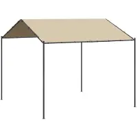vidaXL Gartenpavillon Beige 3x3 m Stahl und Stoff