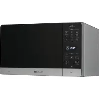 Bauknecht Mikrowelle "MW 45 SL", silber (schwarz, silberfarben), B:52cm H:29,9cm T:42,5cm, Mikrowellen, Mit Grill, Automatikprogrammen und Crisp für schnelle knusprige Pizza, Mikrowelle
