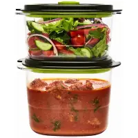 Foodsaver JC025X, Set, Rechteckig, Schwarz, Transparent, Kunststoff, 700 ml, 1200 ml