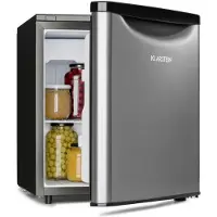 Klarstein Yummy - Kühlschrank, mit Gefrierfach, , Kühlmittel: R600a, 42 dB, 1 x Gitterboden, inkl. Tropfschale, 45 L, Gefrierfach: 3 Liter, Kühlschrank: 42 L, silber