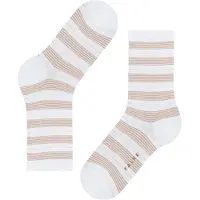 Falke Socken "Stripe Uniform", Damen, Gr. 39-42, weiß (weiß (2000)), Obermaterial: 76% Baumwolle CO. 22% Polyamid PA. 2% Elasthan EL., glatt, Socken Socken