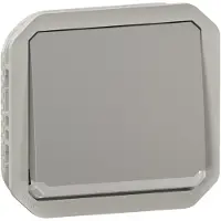 Legrand 069513L Plexo New Einsatz Wechselschalter beleuchtet 10AX, Steckklemmen, IP55 IK08, Grau