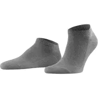 Falke Sneakersocken "Family", Herren, Gr. 43-46, Sockengröße, grau (light graumeliert (3390)), Obermaterial: 92% Baumwolle CO. 7% Polyamid PA. 1% Elasthan EL., glatt, Socken Sneakersocken