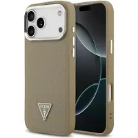 GUESS Genarbte Magsafe-hülle Mit Dreieckslogo Für Iphone 17 Pro Max