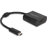 DeLOCK USB Type-C Adapter zu HDMI (DP Alt Mode) 8K mit HDR Funktion schwarz, 0,15 m, USB Typ-C, HDMI, Männlich, Weiblich, Gerade