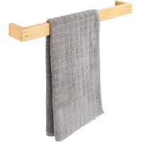 Wenko Handtuchhalter "Bambusa", beige (natur), B:60cm H:9cm T:5cm, Bambus, Handtuchhalter, Handtuchhalter, BxTxH: 60x5x9 cm