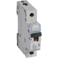 Legrand 403719 TX3 Leitungsschutzschalter D-Charakteristik, 10A, 1-polig, 6kA, 230/400VAC, 1TE