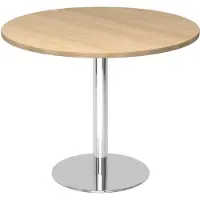 Hjh OFFICE PRO BISTRO F100R C - System Konferenztisch Chrom Eiche Ø 100