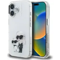 Karl Lagerfeld - IML Aquarelle Karl & Choupette (KLHCP16SHMKCAQH) - iPhone 16 - White