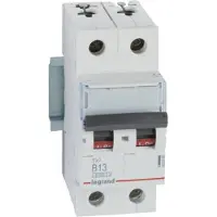 Legrand 403386 TX3 Leitungsschutzschalter B-Charakteristik, 13A, 2-polig, 6kA, 400VAC, 2TE