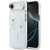 Karl Lagerfeld Etui IML Choupettes Karl Script Logo MagSafe do iPhone Air przezroczysty