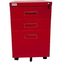 Jet-Line Rollcontainer PAUL rot Rollschrank Bürocontainer knock-down