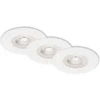 Briloner LED Einbauleuchten Dimmbar 3er Set IP44 5 W weiß Kunststoff Ø 6,8cm