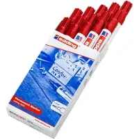 Edding Permanent Marker 3300, mit Keilspitze, 10 Stück, rot