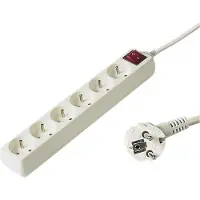 PremiumCord Steckdosenleiste 6 Steckdosen 2m Weiss (pp6k02)