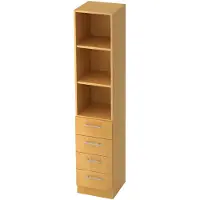 Hjh OFFICE PRO SIGNA G 7600 RE - Grau 5 OH Schrank mit 4 Schüben Relinggriff Kunststoff