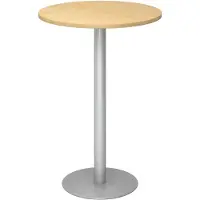 Hjh OFFICE PRO BISTRO H80R S - System Konferenztisch Ahorn Silber Ø 80