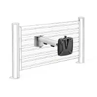 Novus TSS-Tragarm SlatWall silber-anthrazit, 1-tei