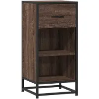 vidaXL Sideboard Braun Eichen-Optik 35,5x35x76 cm Holzwerkstoff Metall